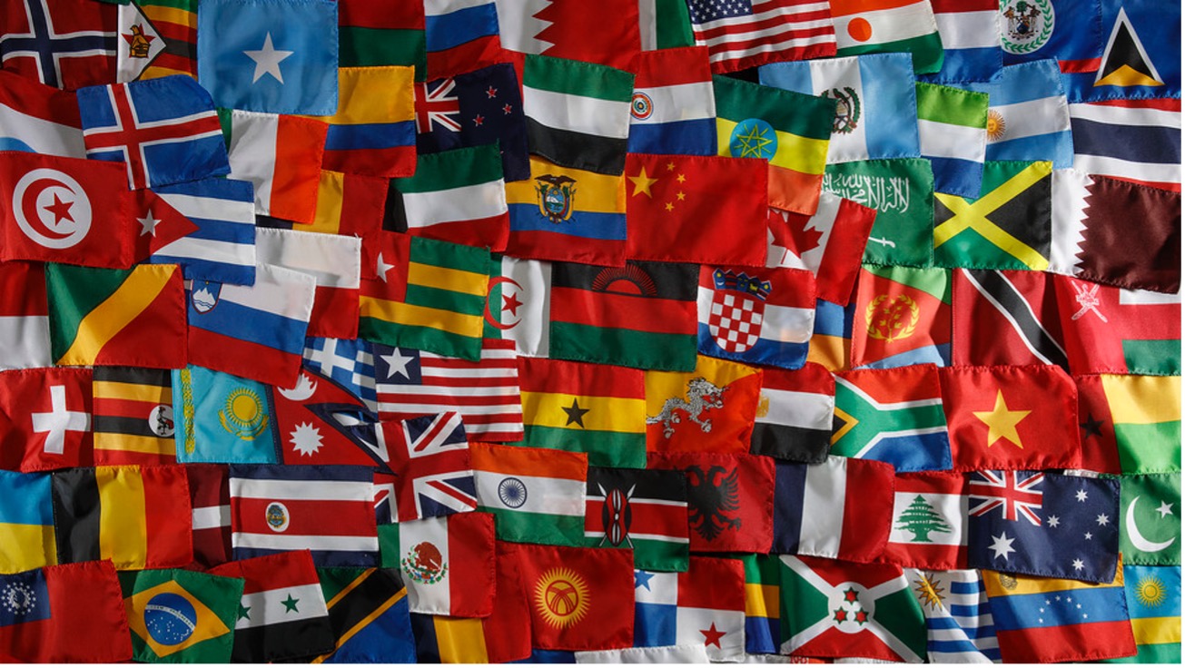 Flags from around the world.	