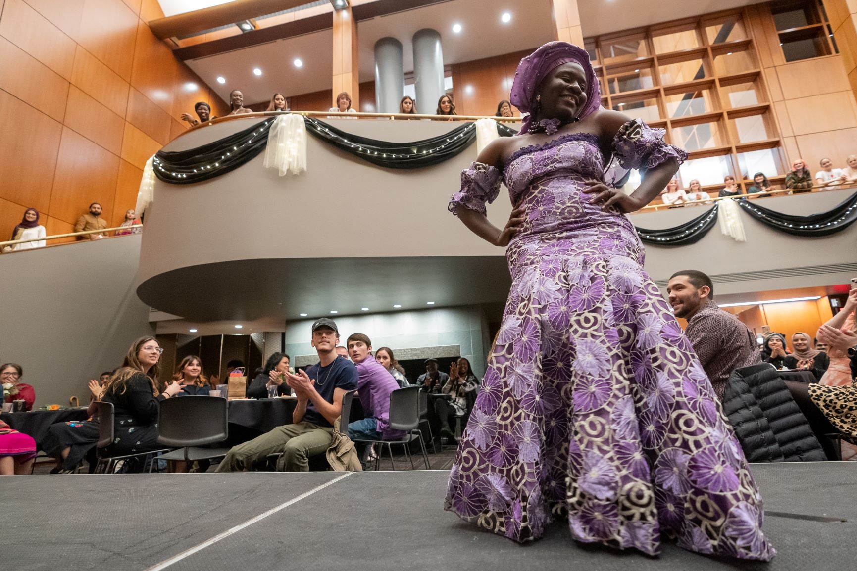 Hosted at the Wick Alumni Center, the highlight of Global Glam included 40 students modeling traditional clothing from their country as well as clothing from student designers and local retailers.