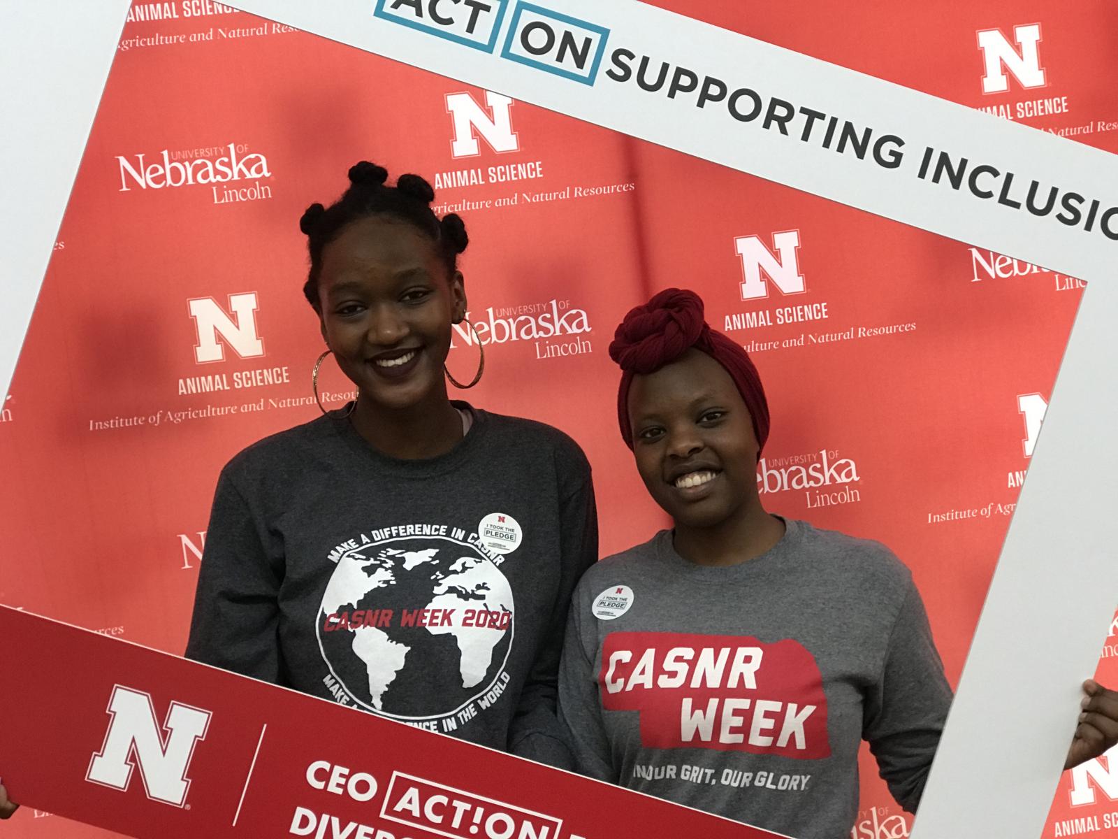 Zifla with friends supporting UNL diversity and inclusion efforts